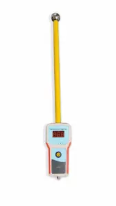 Electrostatic tester with insulated yellow probe and metal ball