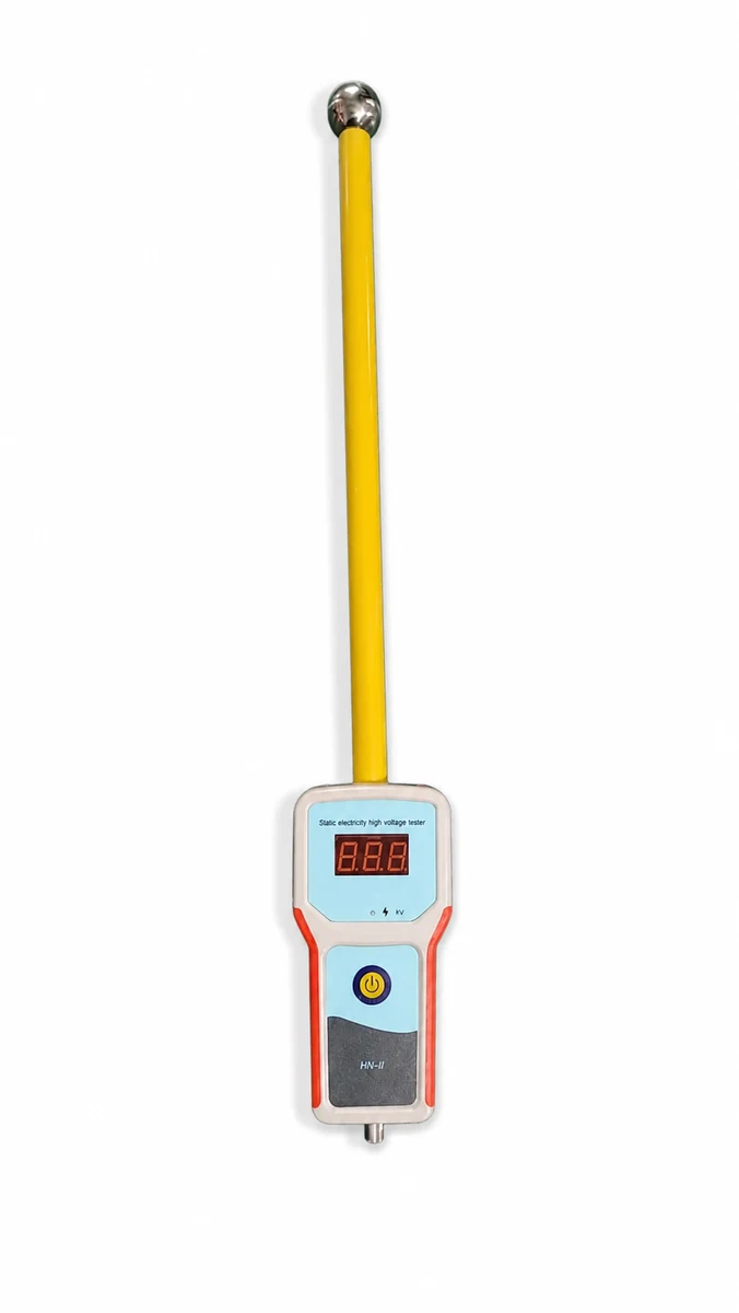Electrostatic tester with insulated yellow probe and metal ball