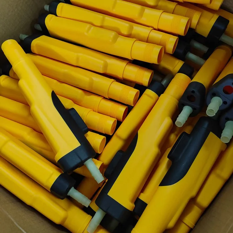 Yellow corona powder gun bodies and housings